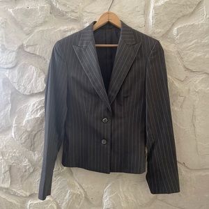 Hollands And Sherry Gray Pinstripe Blazer